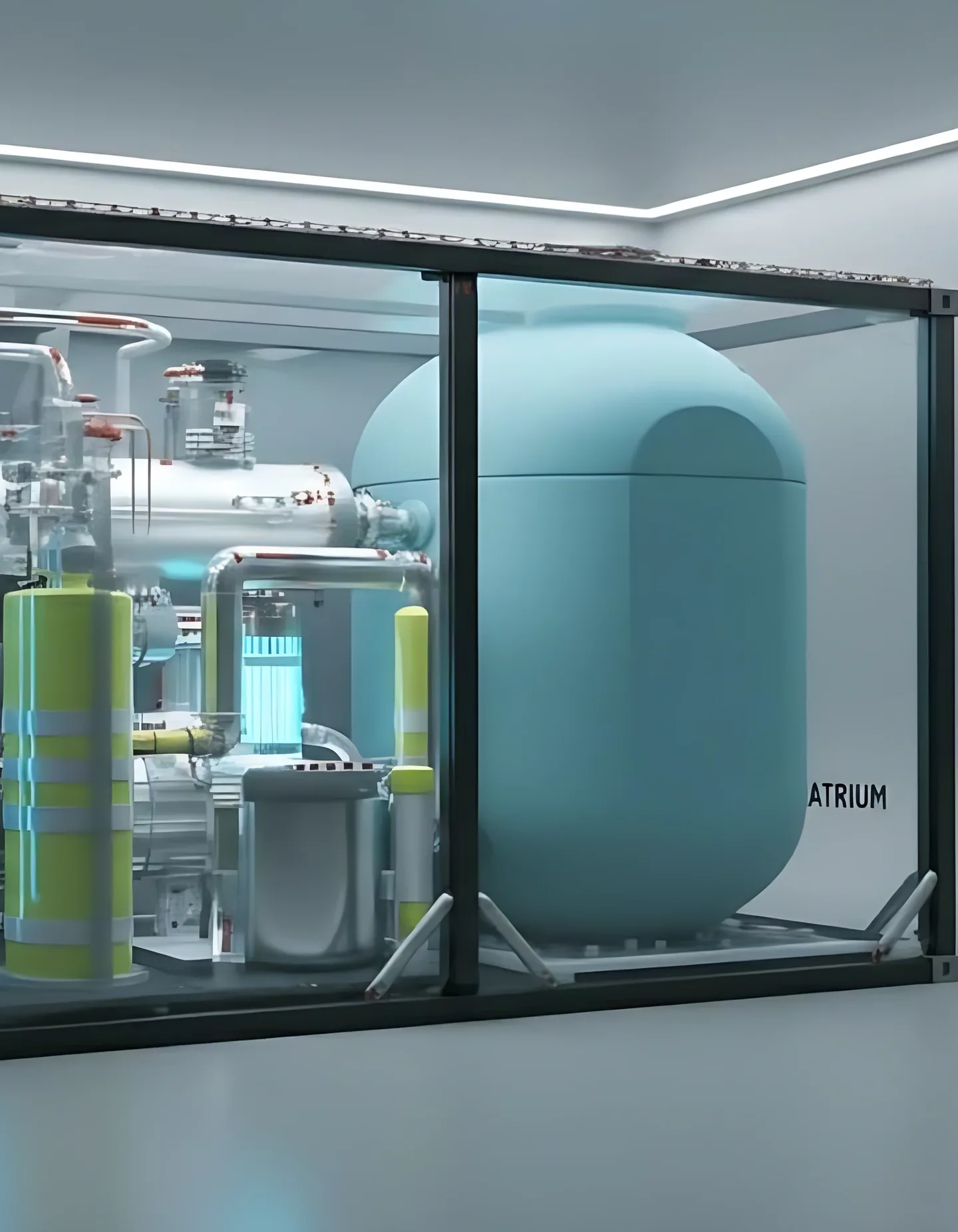 Glass-walled modular reactor enclosure in a clean room
